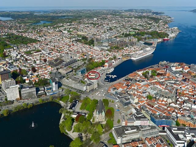 Fasade Nedre Strandgate 13, Thon Eiendom