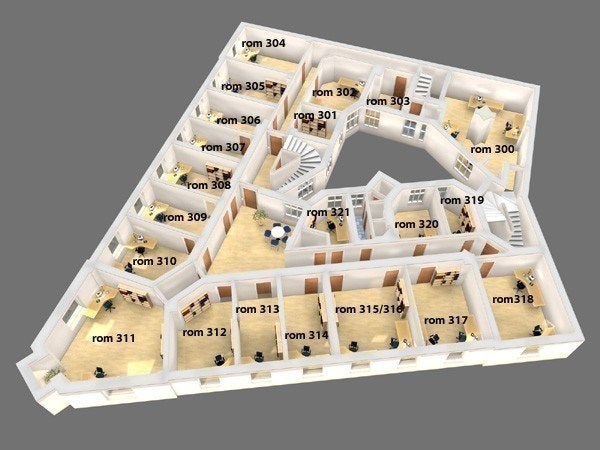 Planløsning for 3.etg.