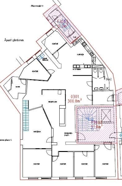 Planløsning for 3.etg