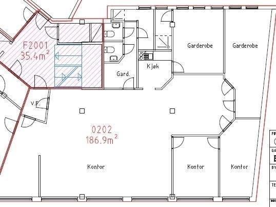Planløsning 2.etg arealnr 0202