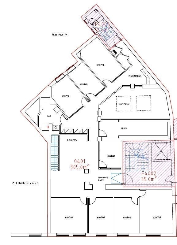 Planløsning for 4.etg