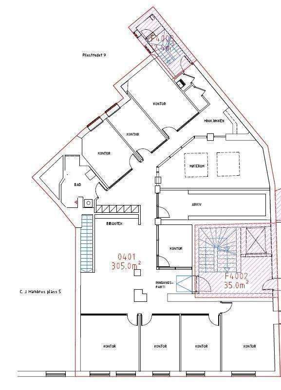 Planløsning for 4.etg